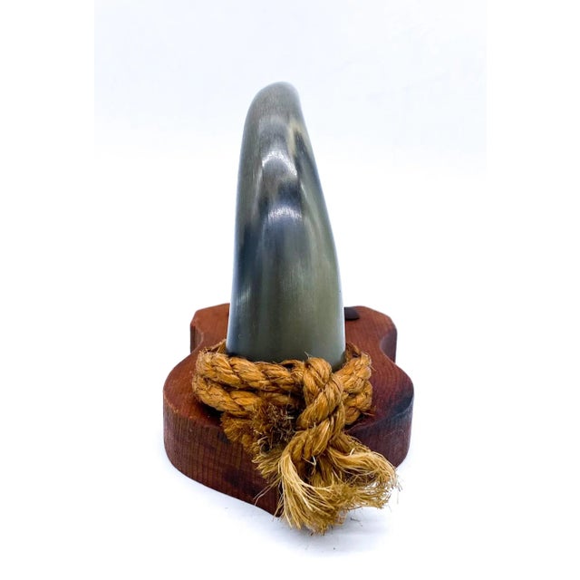 Vintage Western Horn Wall Hook on Plaque – Rustic / Lodge For Sale - Image 4 of 10