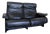 Vintage 1970’s Otto Zapf for Knoll Attrb Follow Me Black Leather Two Seat Sofa For Sale