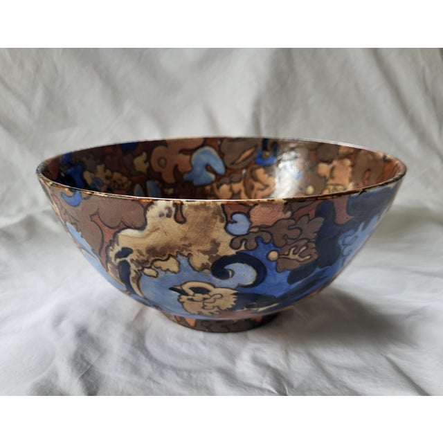 Ceramic Art Deco Amstel Pattern Earthenware Centrepiece Bowl by Frederick Alfred Rhead for Bursley Ware, 1923 For Sale - Image 7 of 7