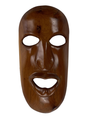Large Mid-Century Teak Mask, 1950s