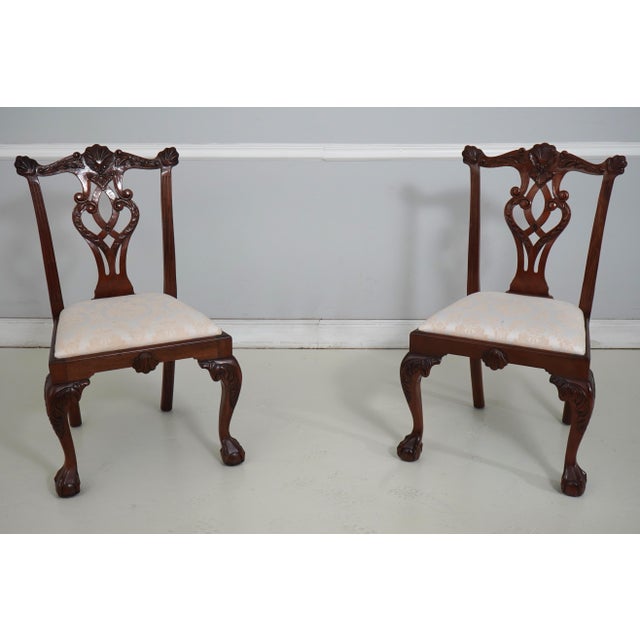 Set of 10 Mahogany Chippendale Dining Chairs For Sale - Image 13 of 18