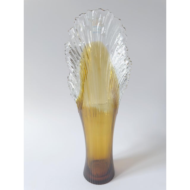 Large Scandinavian Sculptural Art Glass Vase by Tauno Wirkkala for Humppila, 1970s For Sale - Image 6 of 17