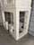 Hollywood Regency Late 20th Century Lacquer Wood With Twisted Lucite Rods and Giant Brass Side Detailed Cabinet on Greek Key Style Base For Sale - Image 3 of 10