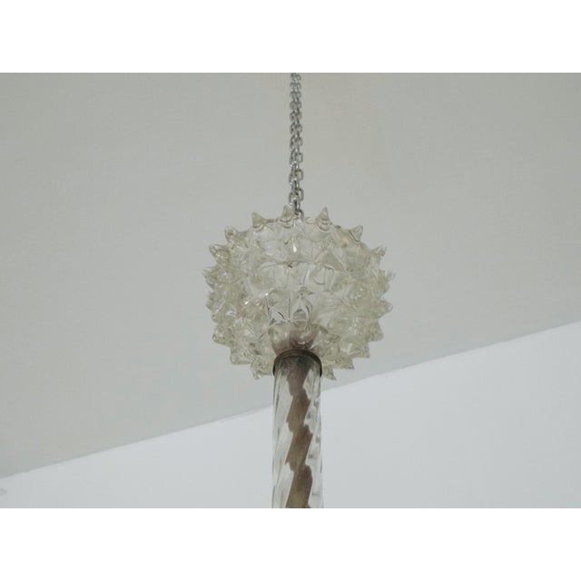 Metal Vintage Pendant Lamp from Barovier & Toso, 1940s For Sale - Image 7 of 9