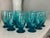 Glass Vintage Turquoise Footed Water Goblets - Set of 10 For Sale - Image 7 of 9