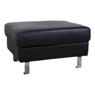Indivi Leather Stool in Black by BoConcept For Sale