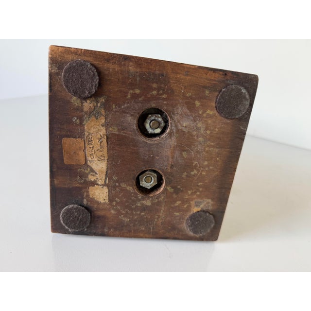 1950's George Koras Abstract Female Bronze Sculpture on Black Wood Base For Sale - Image 13 of 13