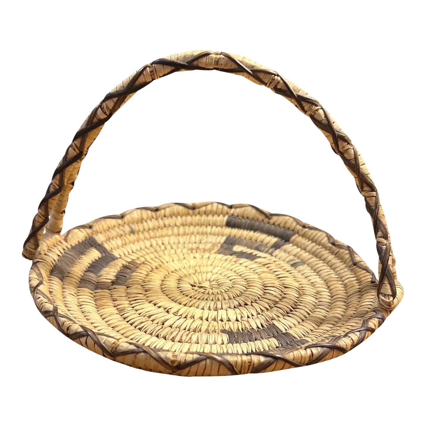 Mid 20th Century Vintage Tohono O'Odham (Papago) Basket With
