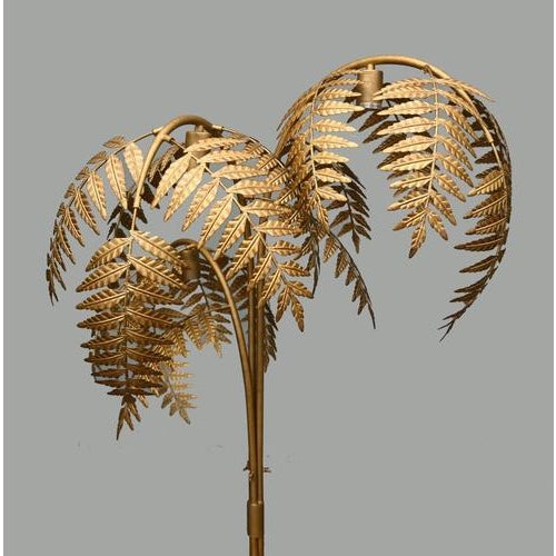 Hollywood Regency Palm Floor Lamp For Sale - Image 4 of 10
