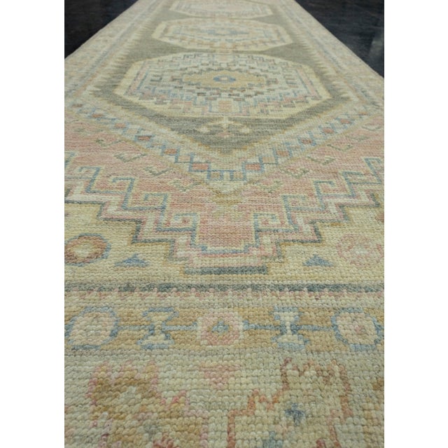 Textile Turkish Oushak Runner Rug 2'11" x 10' #17237 For Sale - Image 7 of 8