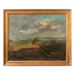 French School, Rural Landscape, 1800s, Oil Painting on Canvas, Framed For Sale