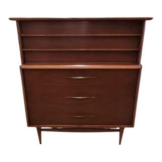 1960s Mid Century Modern Kent Coffey Tall Dresser For Sale