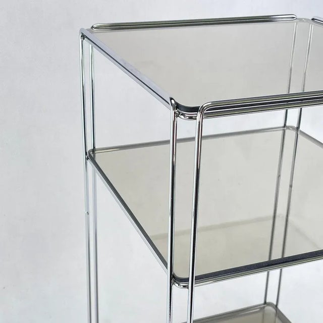 Chrome Side Table attributed to Max Sauze, 1970s For Sale - Image 3 of 7
