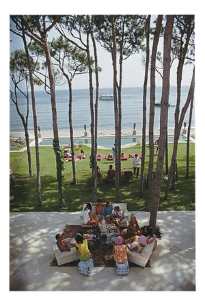 Slim Aarons, Party in Marbella, Limited Edition Estate Stamped Photographic Print, 2000s