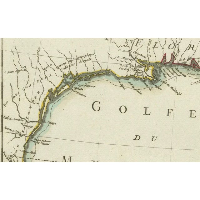 Antique Map of the Gulf of Mexico and Caribbean Islands by Tardieu, 1802 For Sale - Image 3 of 10