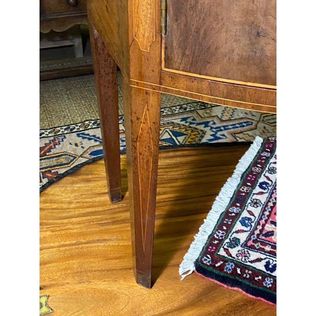 Antique English Sideboard Circa 1800 Georgian Inlaid Mahogany Bow Front For Sale - Image 9 of 13