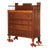 Antique Classical Empire Mahogany Gentlemans Chest with Gallery Backsplash 19th Century For Sale