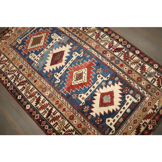 Traditional 19th Century Antique Shirvan Rug - 3'8" x 5'10" For Sale - Image 3 of 6