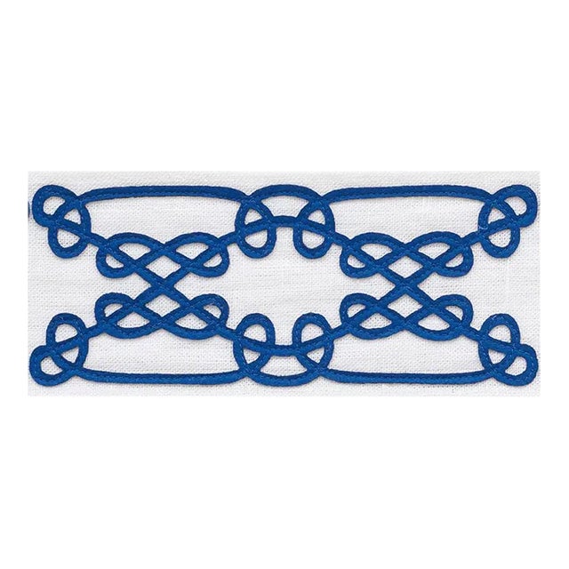 Sample - Schumacher Ormond Tape in Blue For Sale