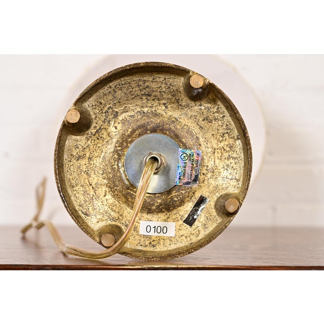 Ralph Lauren Style Art Deco Brass Table Lamp For Sale - Image 13 of 16