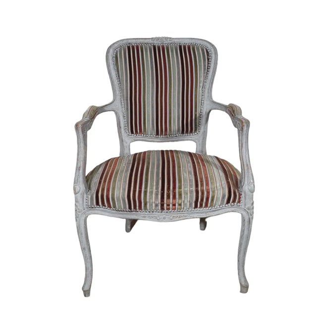 Rococo Set of Swedish Antique Rococo Style Armchairs, 1890s For Sale - Image 3 of 9