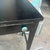 Simple Black Vintage Desk on Wheels With Turquoise and Silver Knobs For Sale In Atlanta - Image 6 of 6