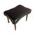 Vintage mid-century Danish modern footstool or ottoman with tapered teak legs and bone-shaped top with original black...