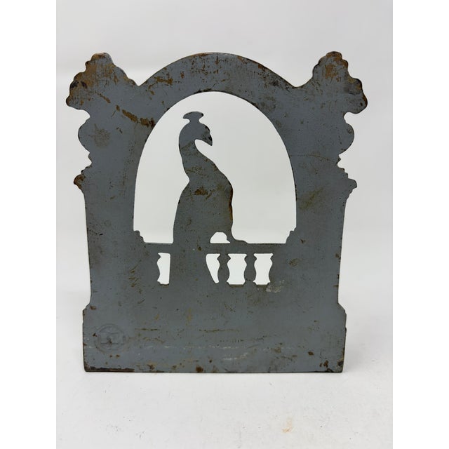 Bradley Hubbard Antique Bradley & Hubbard Peacock Bookends For Sale - Image 4 of 5