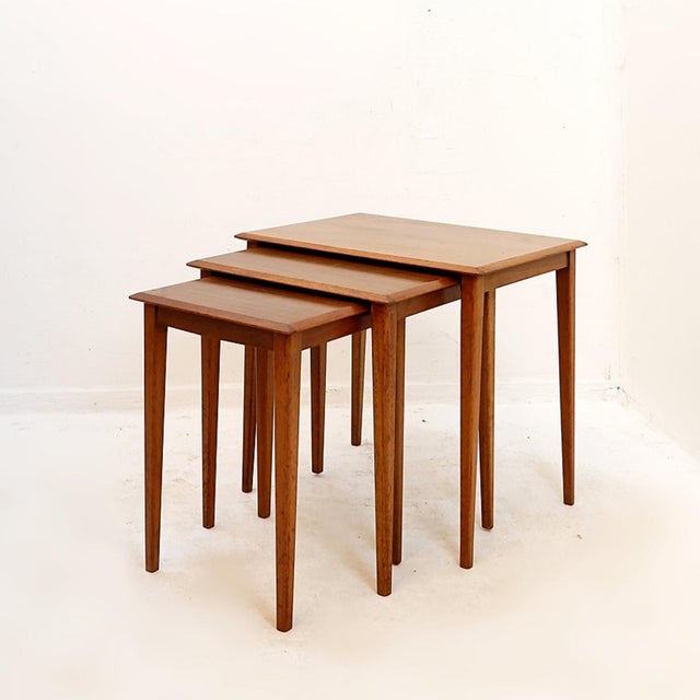 Mid-Century Modern Teak Nesting Tables, 1960s, Set of 3 For Sale - Image 16 of 16