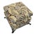 Frances Elkins style upholstered Turkish ottoman featuring a richly patterned floral and botanical textile in tones of...