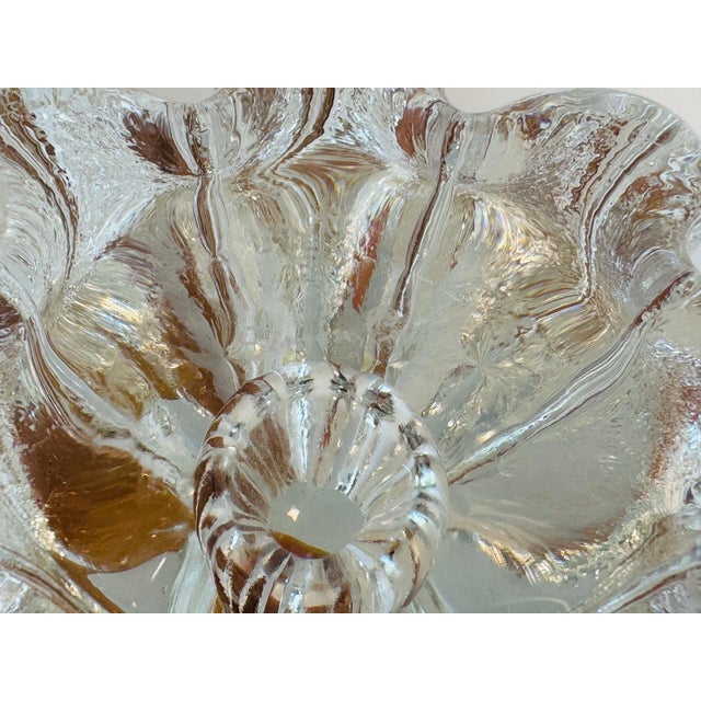 Vintage 1990s Simon Pearce Signed Iceberg Style Glass Votive For Sale In Boston - Image 6 of 6