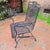 Mid-Century Modern Outdoor Woodard Briarwood Coil Spring Wrought Iron Chair For Sale - Image 3 of 7