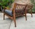 Brown Mid-Century Danish Modern 2-Seater Slat Back Settee For Sale - Image 8 of 12