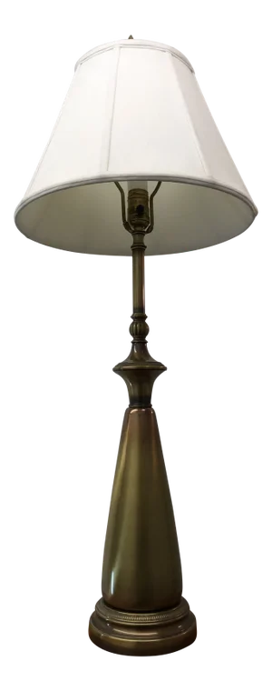 Rembrandt Solid Brass Table Lamp and Shade - a Pair