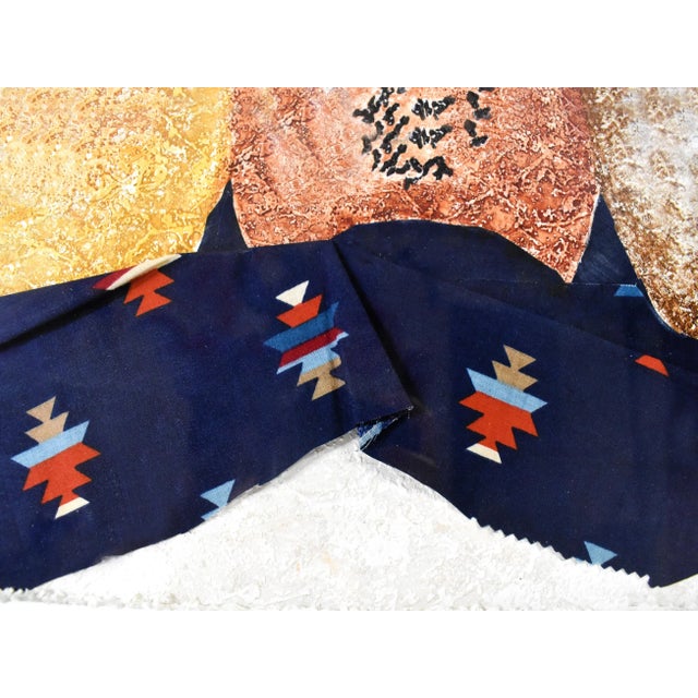 White Late 20th Century Still Life Pottery Urn Vase Painting and Fabric Collage With Frame For Sale - Image 8 of 13