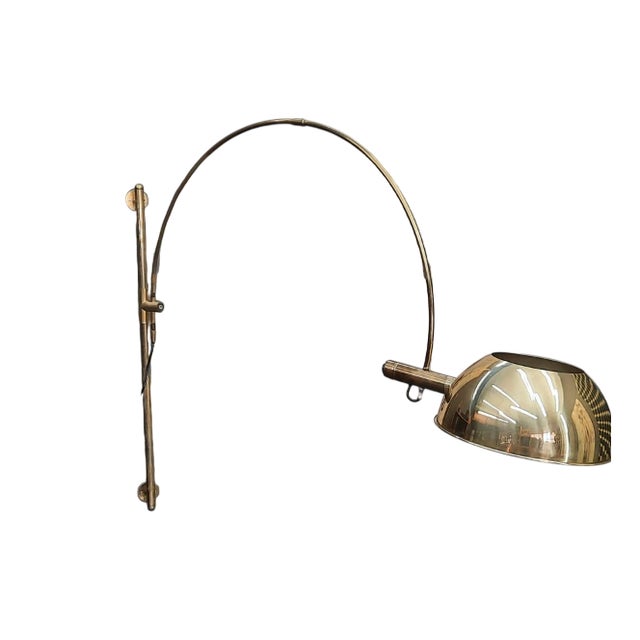 Regency Brass Wall Lamp by Florian Schulz, 1970s For Sale