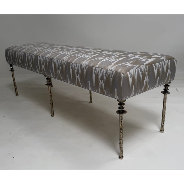 White Bronze Organic Form Bench, Sorgue Bench For Sale - Image 13 of 15