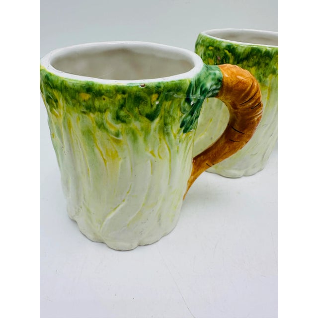 Italian Vintage Italian Celery and Carrot Mugs For Sale - Image 3 of 6