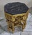 Matching pair of French Louis XVIstyle Neoclassical side tables, distinguished by their architectural form, rich gilt...