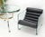 Glass Fabio Lenci Hyaline Chair Lounge Glass Black Leather, 1974 For Sale - Image 7 of 13