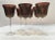 Amethyst Cranberry With Gold Venetian Murano Vine Goblets Glasses - Set of 6 For Sale - Image 8 of 8
