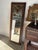 Antique Mirror in Brown Oak with Beveled Glass and Keyhole Escutcheon, 1980s For Sale - Image 3 of 16