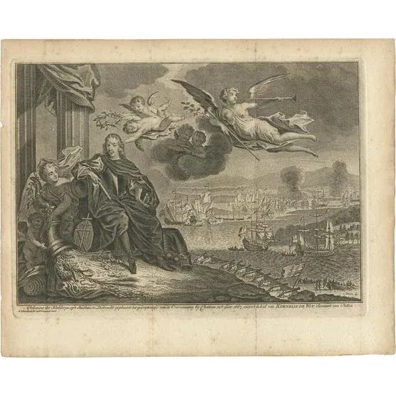 Fokke, The Battle of Chattam, 1790, Print For Sale - Image 5 of 5