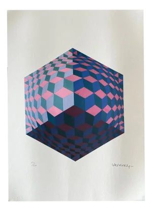 Victor Vasarely, Op Art Composition, Lithograph