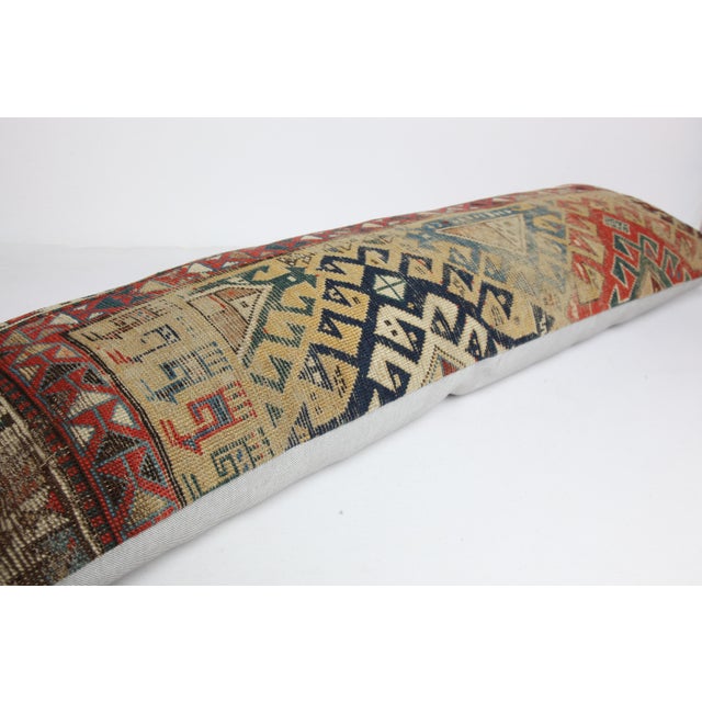 Art Deco Antique Caucasian Home Decor Rug Pillow Cover -15'' X 47'' For Sale - Image 3 of 11