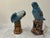 Vintage Blue Parakeet Salt and Pepper Shakers, Coordinating Pair For Sale - Image 4 of 10