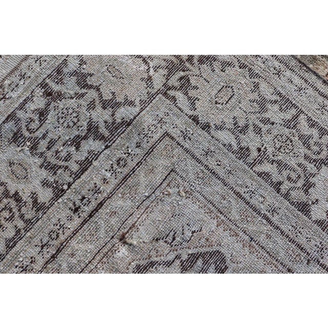Large Antique Persian Sultanabad-Mahal Rug With Sub-Geometric Floral Design For Sale - Image 12 of 12