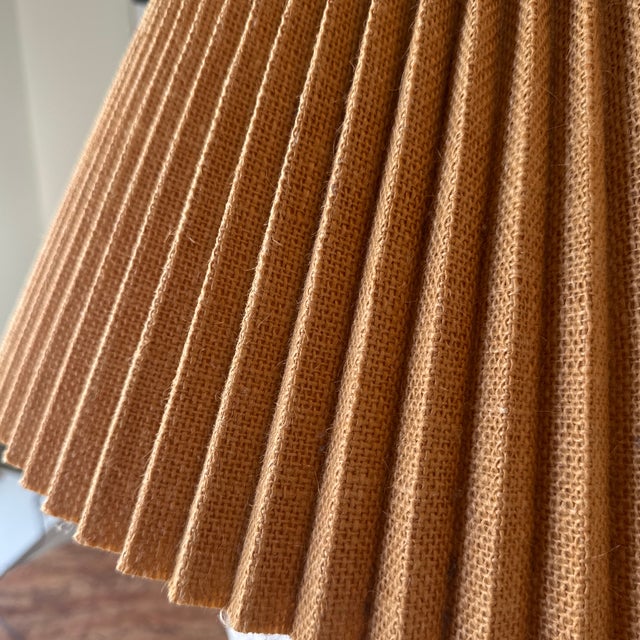 Sculpture Materials Extra Large Vintage Plaster Beehive Lamp and Grasscloth Lamp Shade For Sale - Image 7 of 12