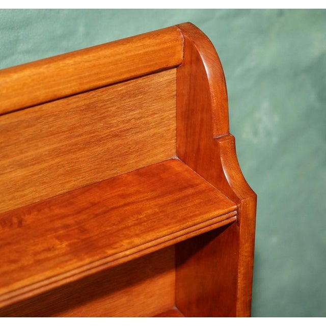 Regency Style Hardwood Waterfall Dwarf Library Bookcases, 1950, Set of 2 For Sale - Image 6 of 18