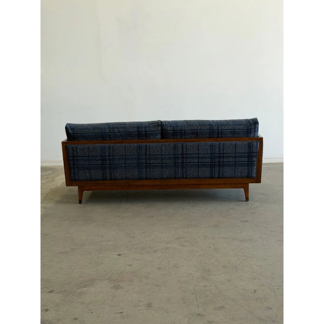 Mid 20th Century Encased Sofa in Patterned Chenille For Sale - Image 13 of 13